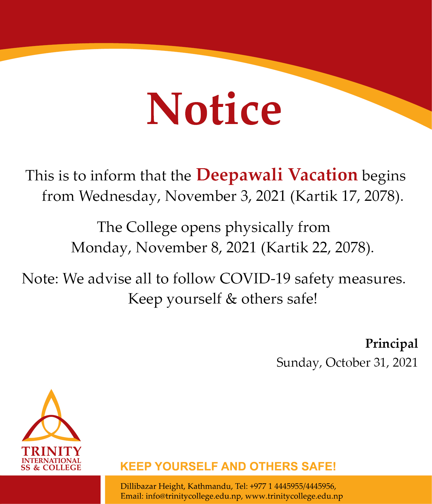 Deepawali Vacation 